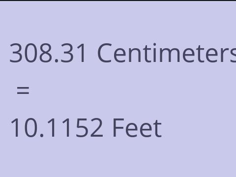 308.31 CM TO FEET