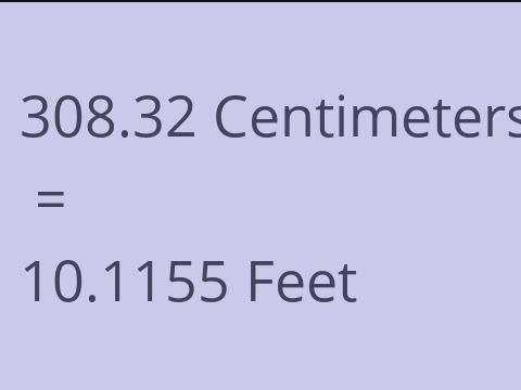 308.32 CM TO FEET