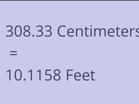 308.33 CM TO FEET