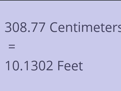 308.77 CM TO FEET