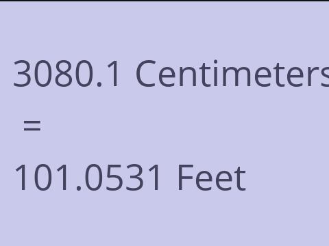 3080.1 CM TO FEET