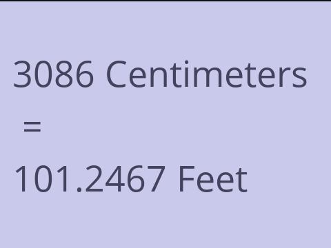 3086 CM TO FEET