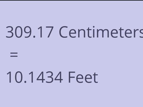 309.17 CM TO FEET