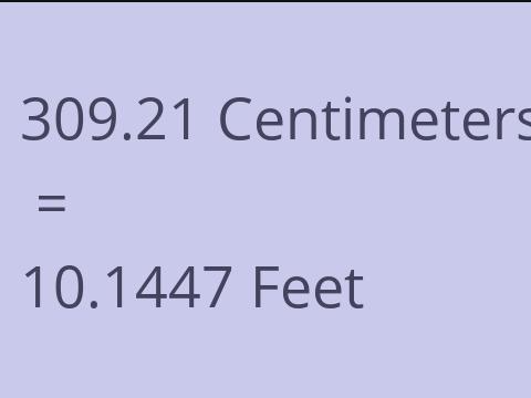 309.21 CM TO FEET