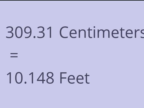 309.31 CM TO FEET