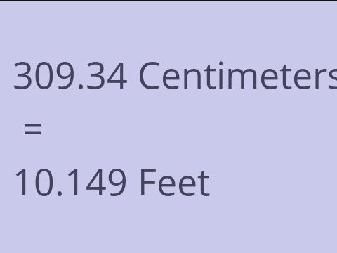 309.34 CM TO FEET