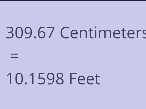 309.67 CM TO FEET