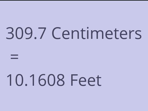 309.7 CM TO FEET