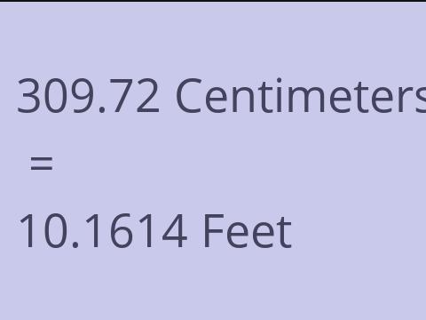 309.72 CM TO FEET