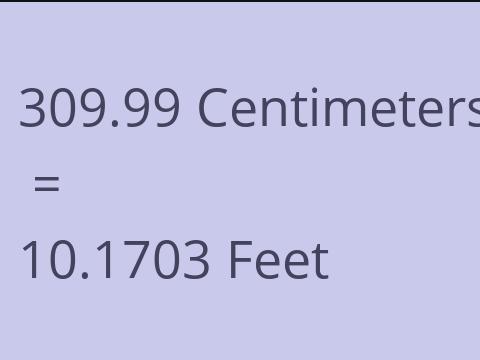 309.99 CM TO FEET