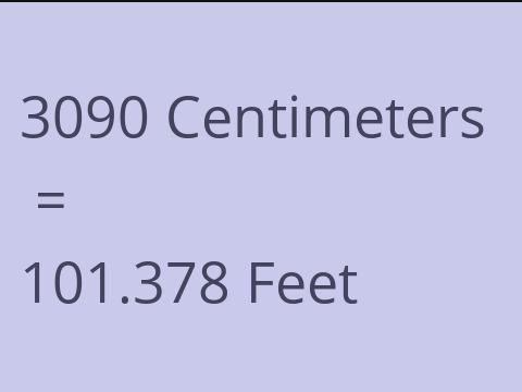 3090 CM TO FEET