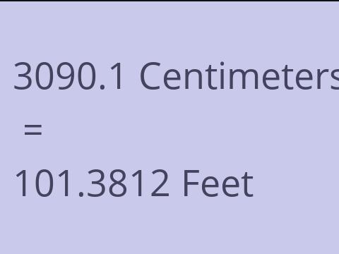 3090.1 CM TO FEET