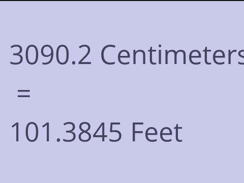 3090.2 CM TO FEET
