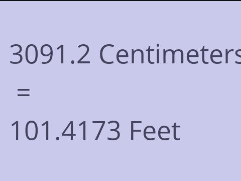 3091.2 CM TO FEET