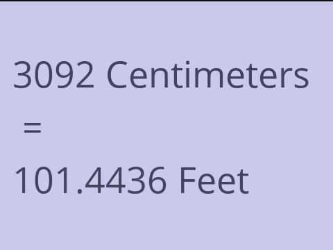3092 CM TO FEET