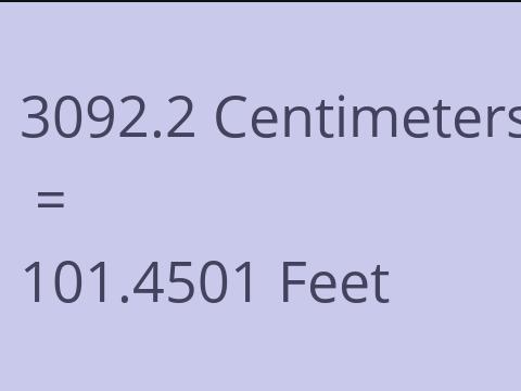 3092.2 CM TO FEET