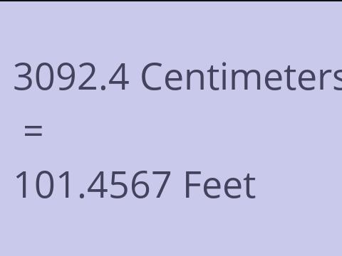 3092.4 CM TO FEET