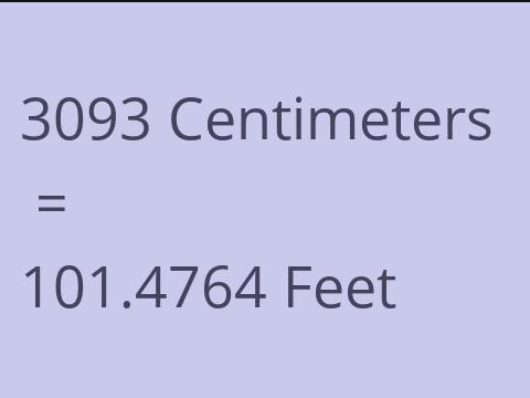 3093 CM TO FEET