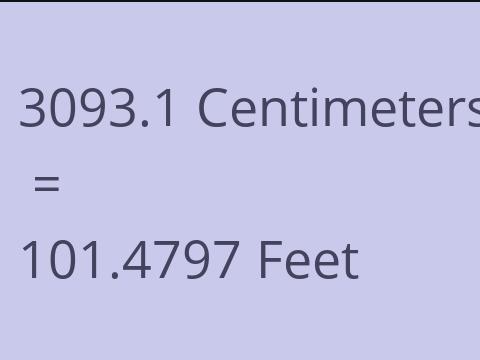 3093.1 CM TO FEET