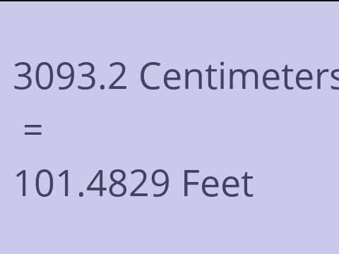 3093.2 CM TO FEET