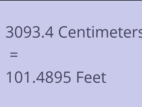 3093.4 CM TO FEET