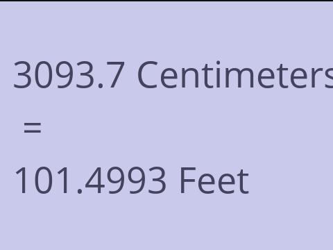 3093.7 CM TO FEET