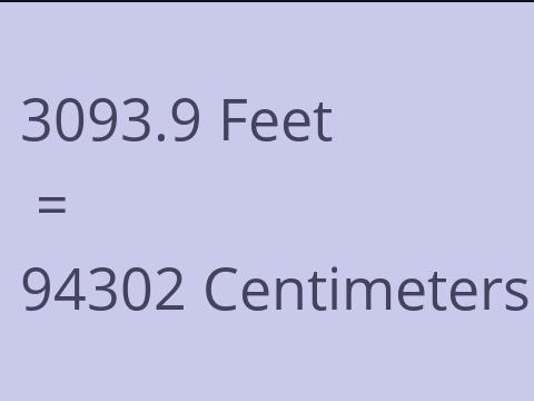 3093.9 FEET TO CM