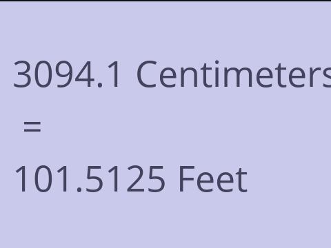 3094.1 CM TO FEET