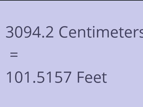 3094.2 CM TO FEET