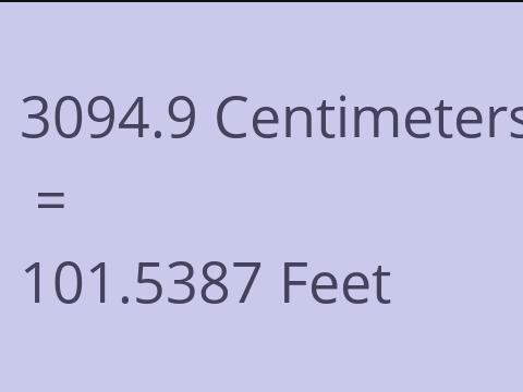 3094.9 CM TO FEET