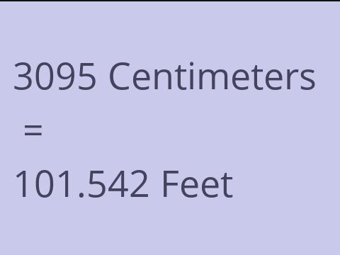 3095 CM TO FEET