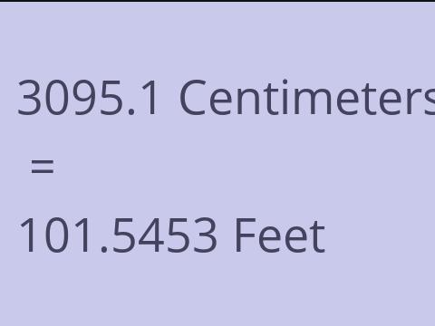 3095.1 CM TO FEET