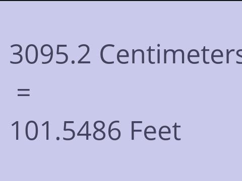 3095.2 CM TO FEET