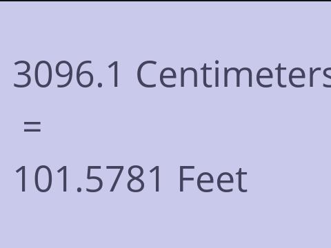3096.1 CM TO FEET