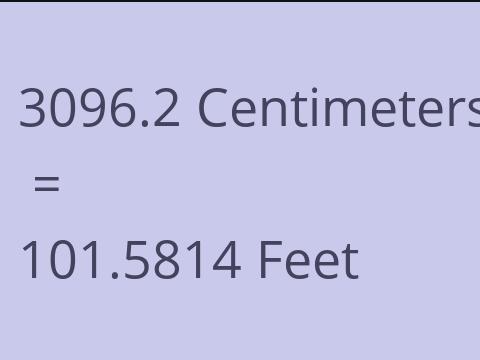3096.2 CM TO FEET