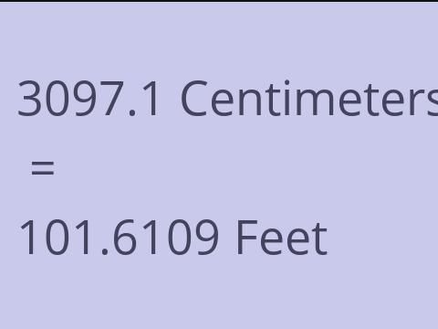 3097.1 CM TO FEET