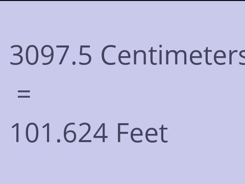 3097.5 CM TO FEET