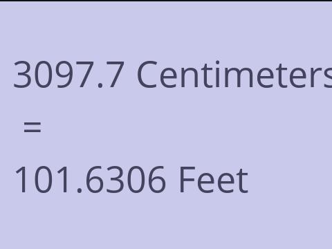 3097.7 CM TO FEET