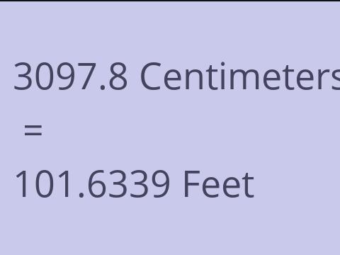 3097.8 CM TO FEET
