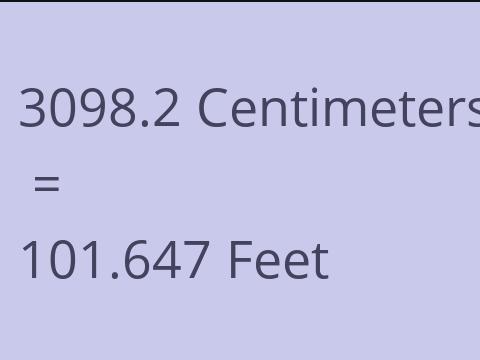 3098.2 CM TO FEET
