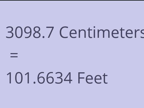 3098.7 CM TO FEET