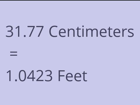 31.77 CM TO FEET