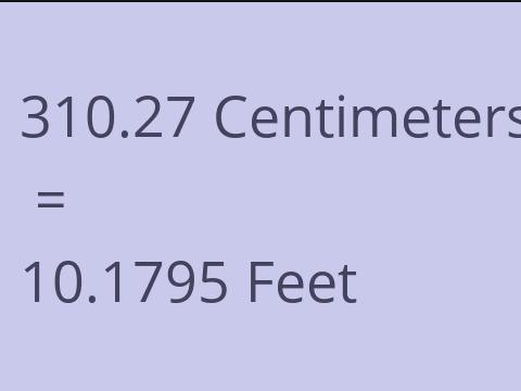 310.27 CM TO FEET