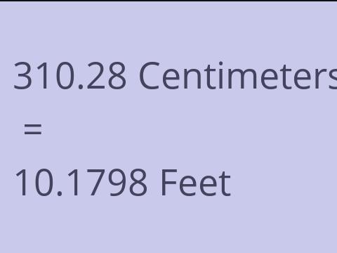 310.28 CM TO FEET