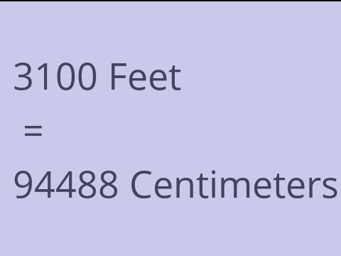 3100 FEET TO CM