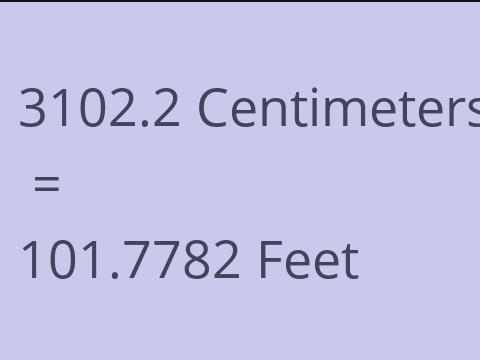 3102.2 CM TO FEET