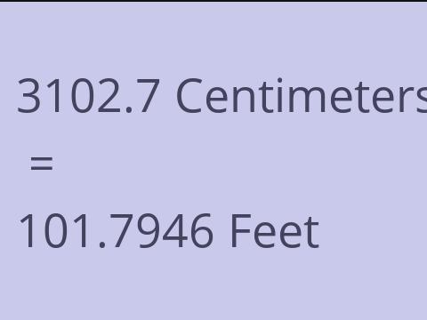 3102.7 CM TO FEET