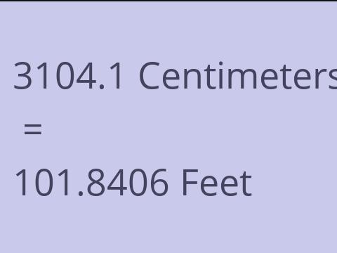 3104.1 CM TO FEET