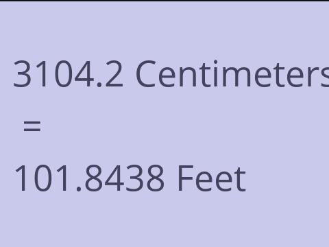 3104.2 CM TO FEET