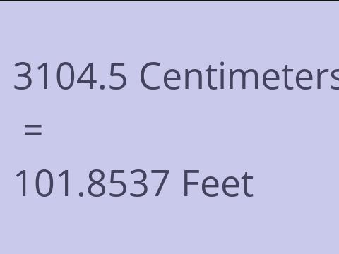 3104.5 CM TO FEET